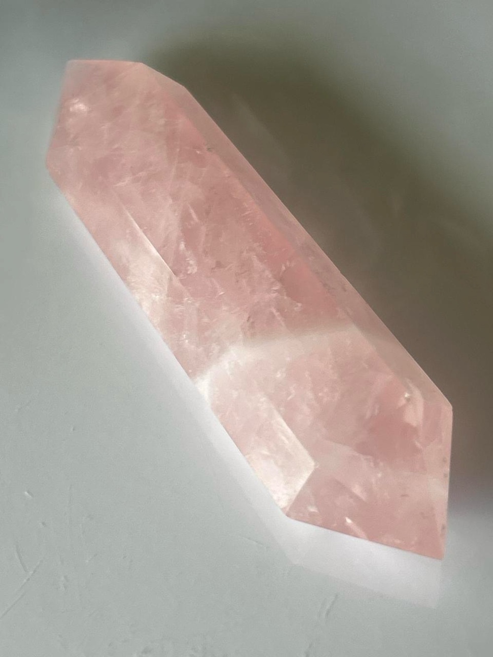 Rose Quartz Double Terminated Crystal Point - 3.75”